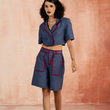 2+2=5 | Eva Cropped Blazer & High Waist Shorts SET  - Linen