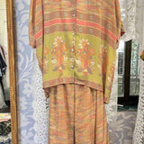 Upcycled Silk Saree Shirt and Pants Set