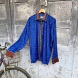 Upcycled Silk Saree Shirt