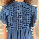 Indigo Blue Button Dress