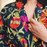 Suzano Kimono Jacket | Midnight Garden Long