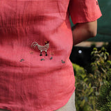 Roosters in Red Shirt